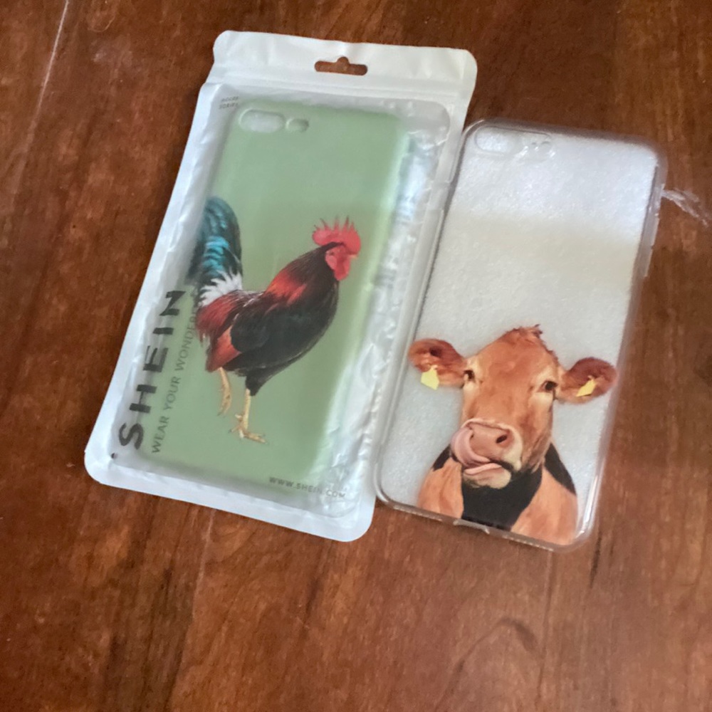 It’s from SHEIN, never been used. Cute roster and it is a light green phone case